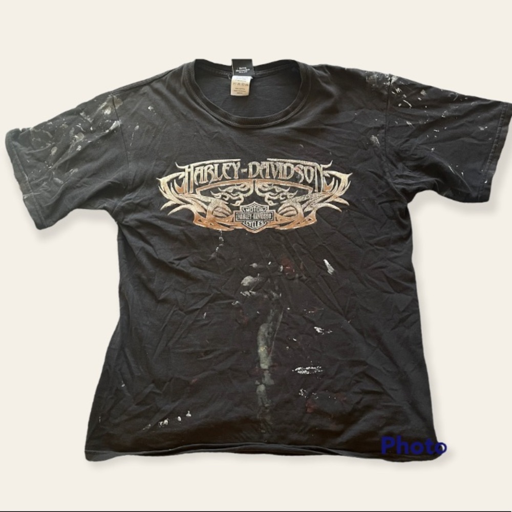 Washed Vintage Paunt style Harley-Davidson Size -S/M